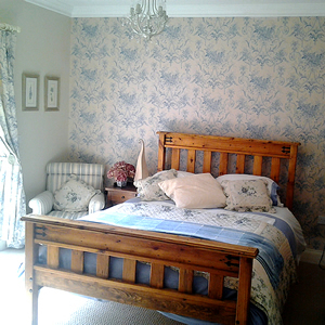 The blue bedroom in our Leitrim Village Bed and Breakfast